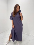 Sukienka Emo r. Uni śliwka bawełna !!!