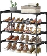 Półka na buty modułowa – metalowa, układana w stos, industrialna