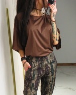 IMPERIAL bluzka nietoperz czekoladowa r.S/M