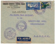 Brazylia 1934 Koperta Znaczki Condor Zeppelin samolot lotnictwo przemysł