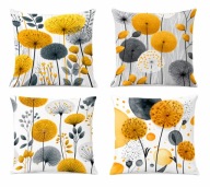 Wiosenna poszewka dekoracyjna 40x40 cm - komplet 4 szt
