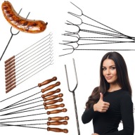 WIDELEC OGNISKOWY NA OGNISKO KIJE DO KIEŁBASEK WIDEŁKI NA OGNISKO 150 CM