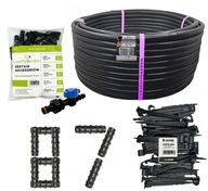 ZESTAW LINIA KROPLUJĄCA BEZ KOMPENSACJI 50m + 87 AKCESORIÓW NAWADNIANIE 50m