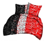 Pościel kora lux 140x200 + 1x70x80 guzik K 302 Lukas czerwony