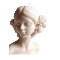 Świeca sojowa dekoracyjna, kobieta kwiaty