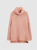 Stevie Cashmere/wool Blend Roll Neck soft pink oversized S