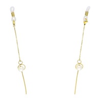 82307 Łańcuszek do okularów złota stal chirurgiczna perełki