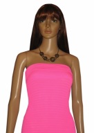 sukienka mini lub top, neonowy róż, nowy rozmiar uniwersalny