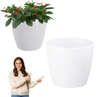 DONICZKA DUŻA DO STORCZYKA DONICA BIAŁA GŁADKA 15,5X15,5X14CM