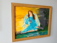 Obraz ręcznie malowany Anioł Smutku