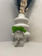 Doniczka betonowa z mchem chrobotkiem