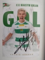 Zdjęcie 10x15 autograf Lechia Gdańsk sezon 2023/24 Gol Maksym Khlan