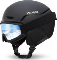 Kask narciarski z okularami narciarskimi, maska narciarska r. L (59-63cm)