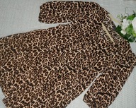 PRIMARK Sukienka panterka falbana 36 S #222 Nowa