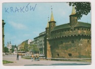 Kraków Barbakan Plac Matejki 1983r. Autobus AUTOSAN l531