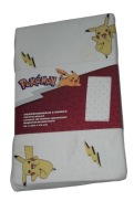 PRZEŚCIERADŁO BAWEŁNIANE POKEMON BIAŁE PIKACHU 90X200 CM DLA FANA