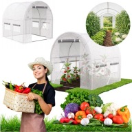 TUNEL FOLIOWY OGRODOWY SZKLARNIA FOLIAK NAMIOT STELAŻ OCYNK FOLIA UV 2x2x2m