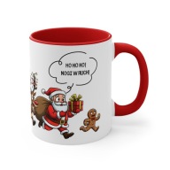 KUBEK MIKOŁAJKOWY Z HUMOREM NOGI W RUCH NA PREZENT HIT RED