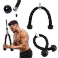 SZNUROWA LINA DO WYCIĄGU ATLAS TRICEPS UCHWYT GÓRNY DOLNY 200 KG PREZENT