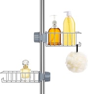 2x PÓŁKA PRYSZNICOWA PRZYKRĘCANA BEZ WIERCENIA ZESTAW DWÓCH PÓŁEK