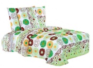 pościel z bawełny 200x220 + 2x70x80 zamek + prześcieradło 200x230 wzór 801