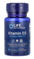 Suplement diety Life Extension Witamina D3 5000 IU 60 kapsułek