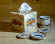 Pudełko na chusteczki, drewniany chustecznik Volkswagen Transporter