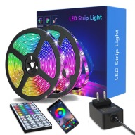Taśma RGB LED 10m wodoodporna z pilotem aplikacją