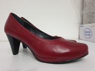 Czółenka C810 czerwony szerokie 38 SEBA skórzane OdSzewca_pl POLSKIE