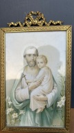 Stylowy obraz religijny -Sw.Józef z dzieciątkiem Jezus