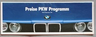 Prospekt BMW Preise PKW Programm Cennik 11 / 1989