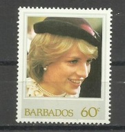 Barbados 1982 - Księżna Diana **