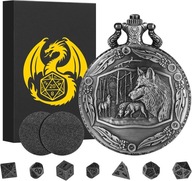 Kości do gry numeryczne D&D Metalowe Akcesoria do gier planszowych 7szt