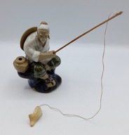 Shiwan FIGURKA kolekcjonerska STARA rybak WĘDKARZ