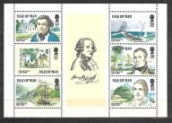 ISLE OF MAN -200 rocznica buntu na "Bounty" 1989 ** Mi 397- 401/3 Ark.(392)