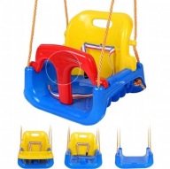 HUŚTAWKA 3W1 KUBEŁKOWA Z OPARCIEM OGRODOWA DLA DZIECI REGULOWANA BUJAK