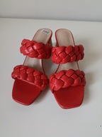 Śliczne markowe obuwie damskie Rampage czerwone klapki r.39-40