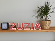 ZUZIA - napis 3D, litery z żywicą perłową, prezent, dekoracja