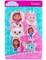 PREZENT UPOMINKI Dzieci Urodziny GUMKI KOCI DOMEK GABI x6