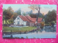 LĘBORK LAUENBURG WEJHEROWO KARTUZY MALOWNICZA PANORAMA NAD RZEKĄ ŁEBA 1918