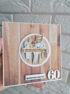 Kartka pamiątka 60 urodziny ręcznie robiona imieniny