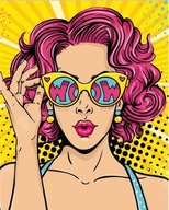 5D Diamond Painting Haft Diamentowy 40×30 cm – Wow Kobieta Komiks Obraz DIY