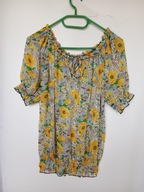 bluzka żółta zielona biała