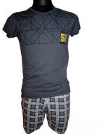 Piżama męska krótki rękaw KRATKA r. S