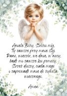 Plakat z modlitwą dla dziecka A4 + Ramka | Chrzest | Pamiątka | Komunia