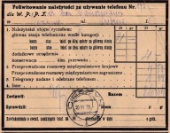 Cieszyn, "pokwitowanie za używanie telefonu", reklamy, Ubezpieczenie, 1928