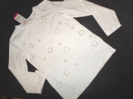 OVS 8-9 L. BLUZKA BAW. DŻETY ECRU ELEGANCKA MIĘCIUTKA SUPER NOWA!