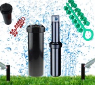 ZRASZACZ WYNURZALNY ROTACYJNY 12,5 CM | ZASIĘG 7,9–14,9 M | KOMPLET DYSZ