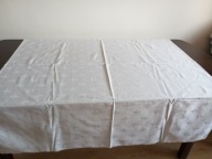 OBRUS BAWEŁNIANY - ADAMASZKOWY 156 / 133 cm. JAK NOWY.