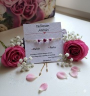 Bransoletka Szczęścia Miłość Perła naturalna Rubin